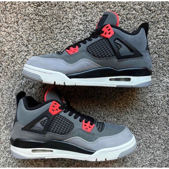 Nike Air Jordan 4 Retro Infrared Size 6.5 Youth (Size 8 Women's) - Picture 2 of 8